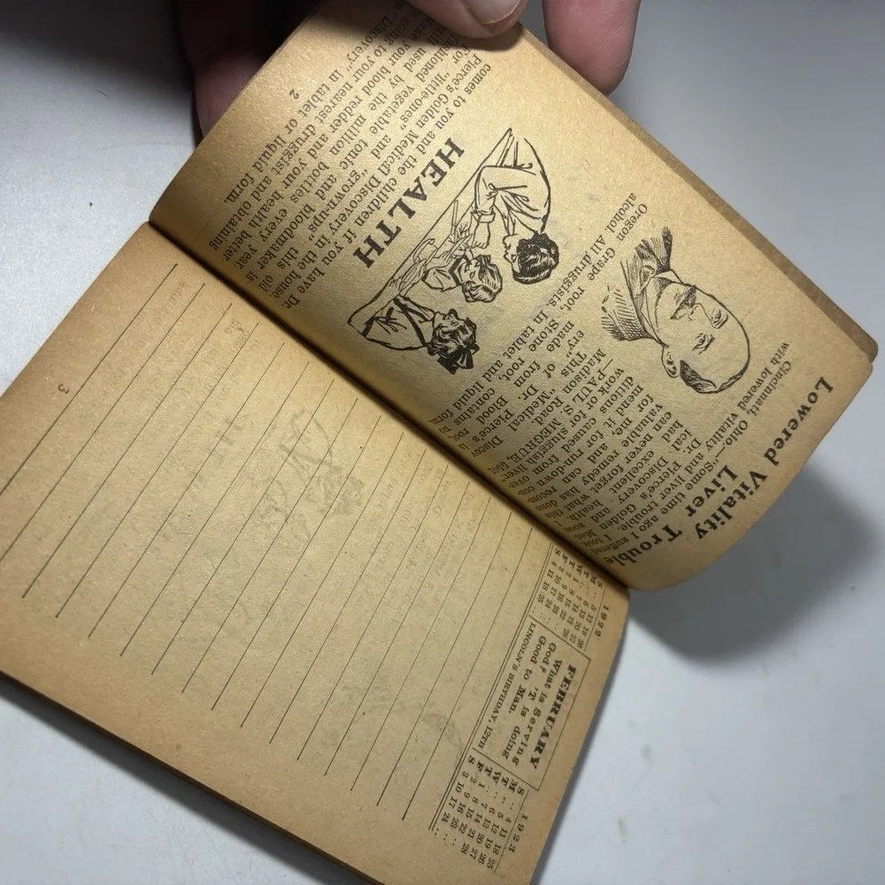 1923 Antique  Booklet Farmer's Mechanics Pierce's Memorandum Account Book